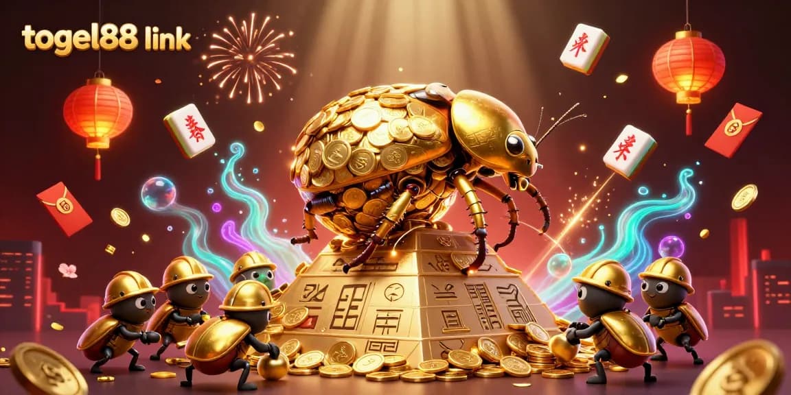 Engage in winning strategies with togel88 link, featuring a vibrant 3D casino illustration.