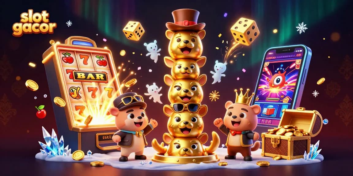 Permainan slot gacor yang menarik dengan karakter totem dan elemen jackpot yang spektakuler.