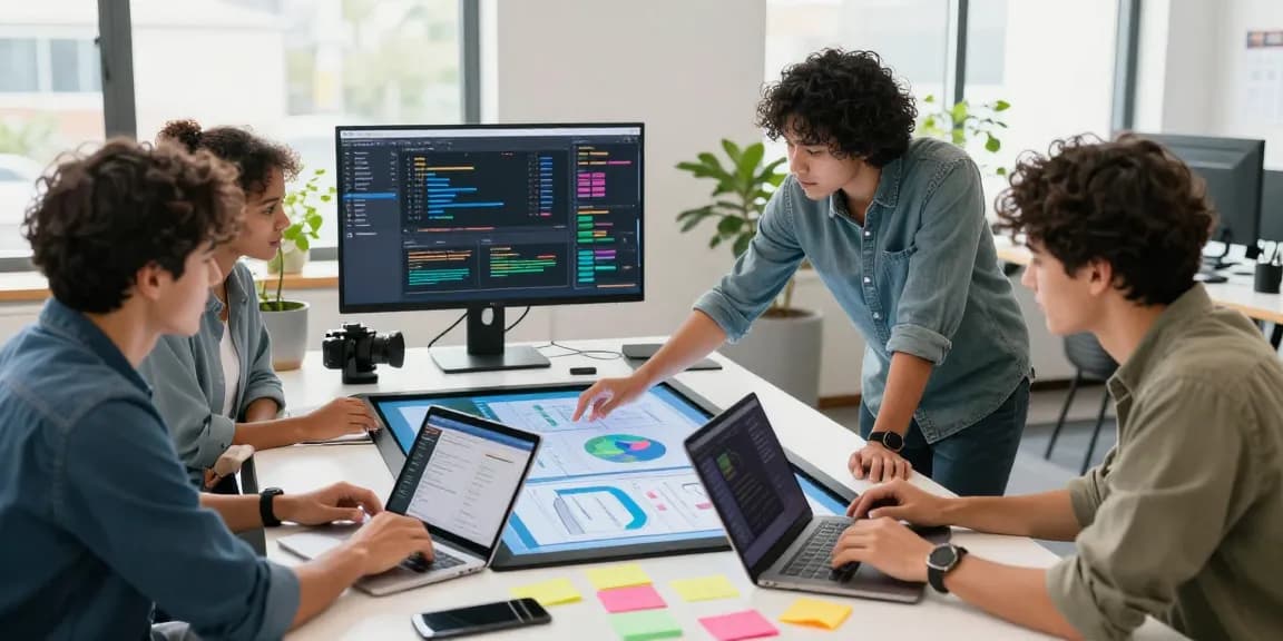 Diverse team collaborating on coloksgp login project at a modern digital workspace.