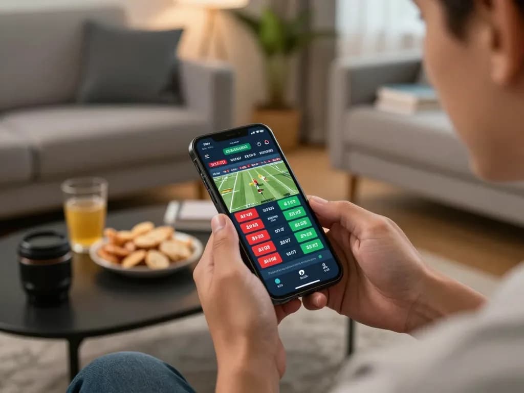 Xoilac sports betting app interface showing live odds, enhancing the betting experience at home