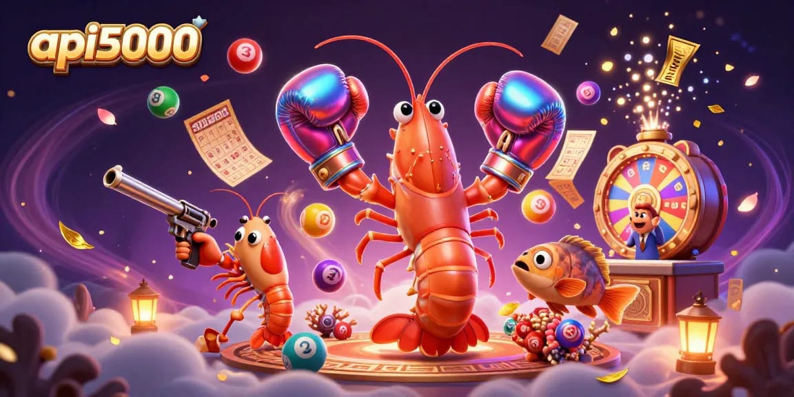 Memenangkan hadiah lotere api5000 dengan mantis udang dan teman sekuatnya memperlihatkan keceriaan.