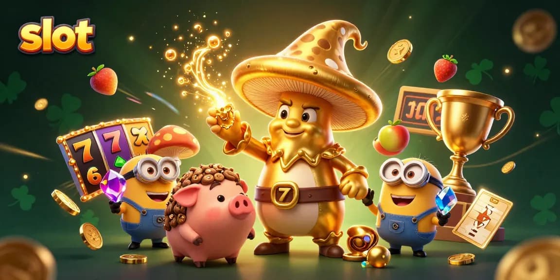 Menangkan slot dengan wizard emas yang mengubah segalanya menjadi emas sambil dikelilingi gem gems yang berkilau.