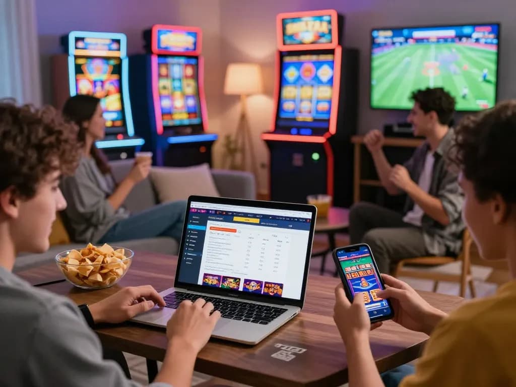Engaging image of players enjoying 88aa bet đăng nhập experience at home, showcasing the excitement of online gambling.