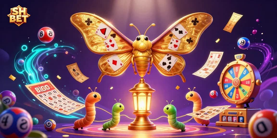 Experience the thrill of SH BET with dazzling games and vibrant prizes in a captivating 3D illustration.