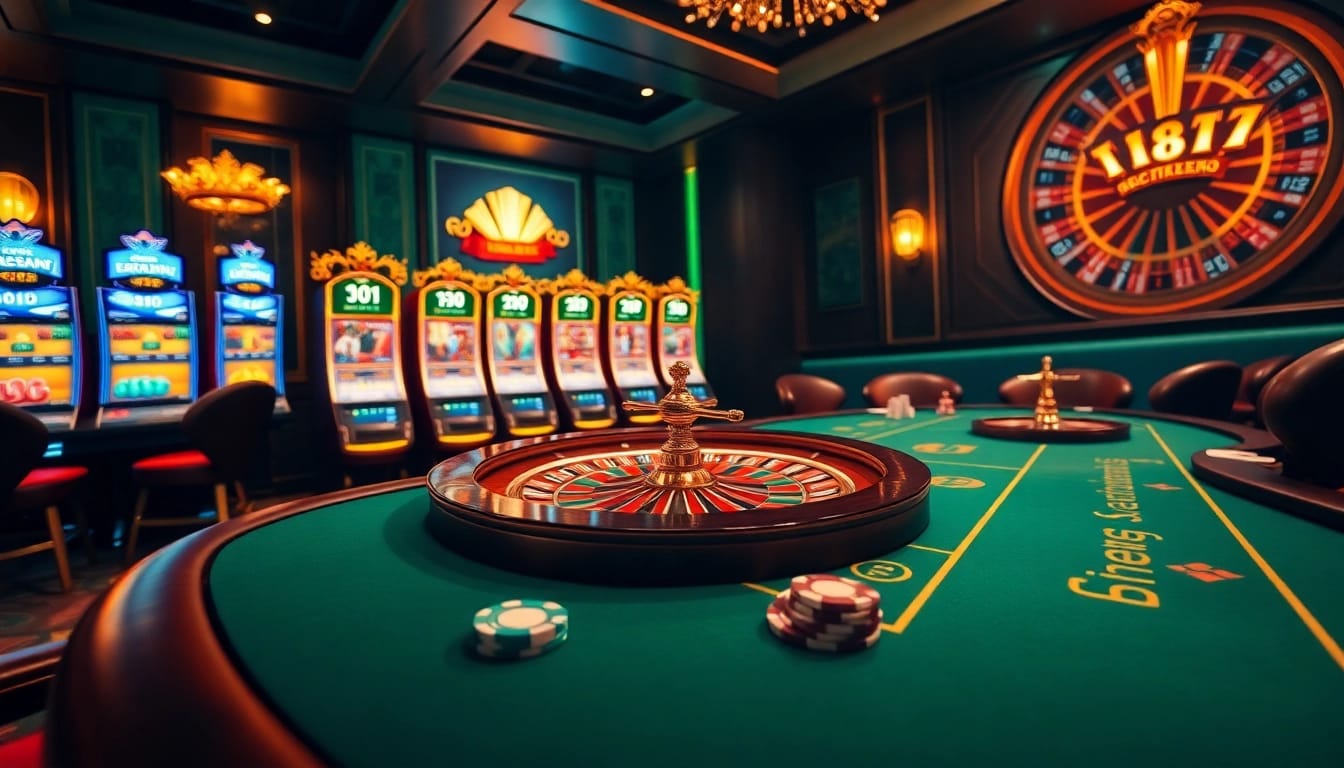 Engage with i9bet on a vibrant casino table showcasing luxury and excitement of online gambling.