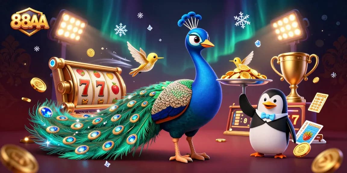 Experience thrilling gaming adventures with 88AA’s vibrant casino scene featuring dynamic slot elements.
