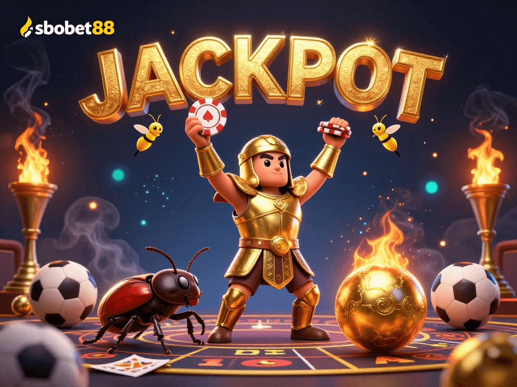 Engage with sbobet88 and win big as a heroic beetle celebrates a poker triumph!