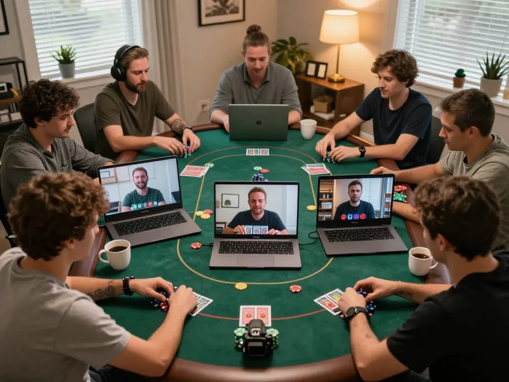 KONG88 players engaging in action-packed online poker gameplay with chips and cards visible.