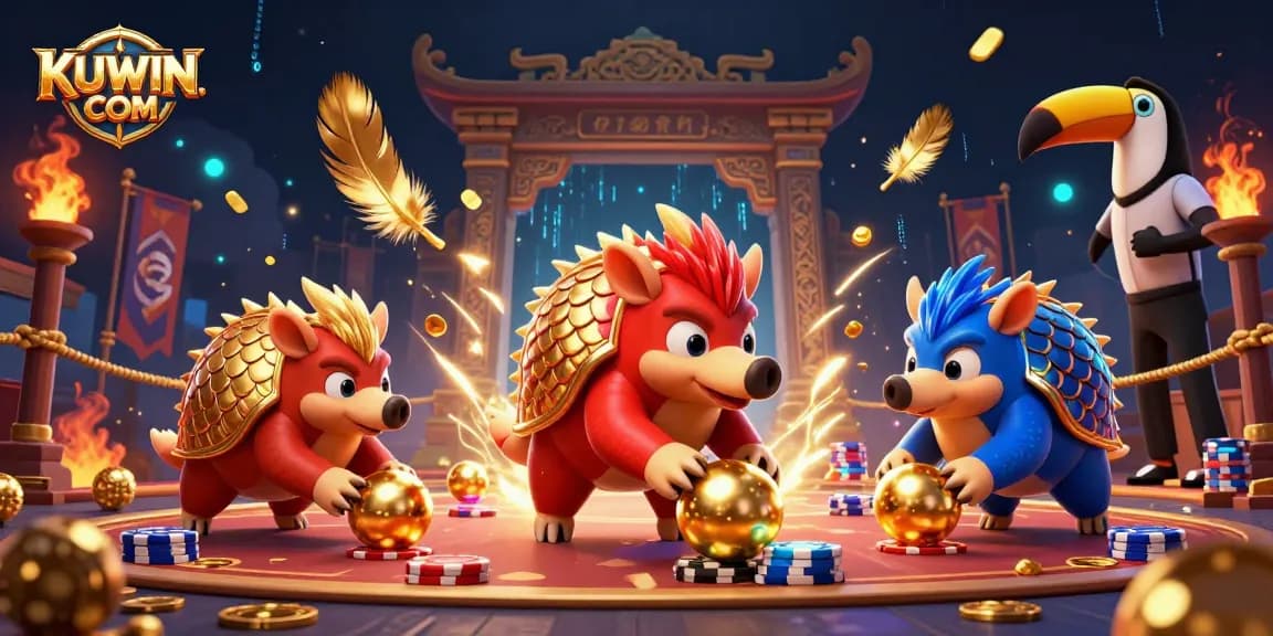 Engage in thrilling games at KUWIN. COM with rival pangolins bowling golden balls!