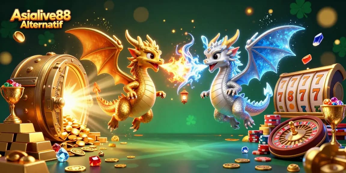 Experience the excitement of Asialive88 Alternatif with dynamic dragons, treasures, and gaming elements.