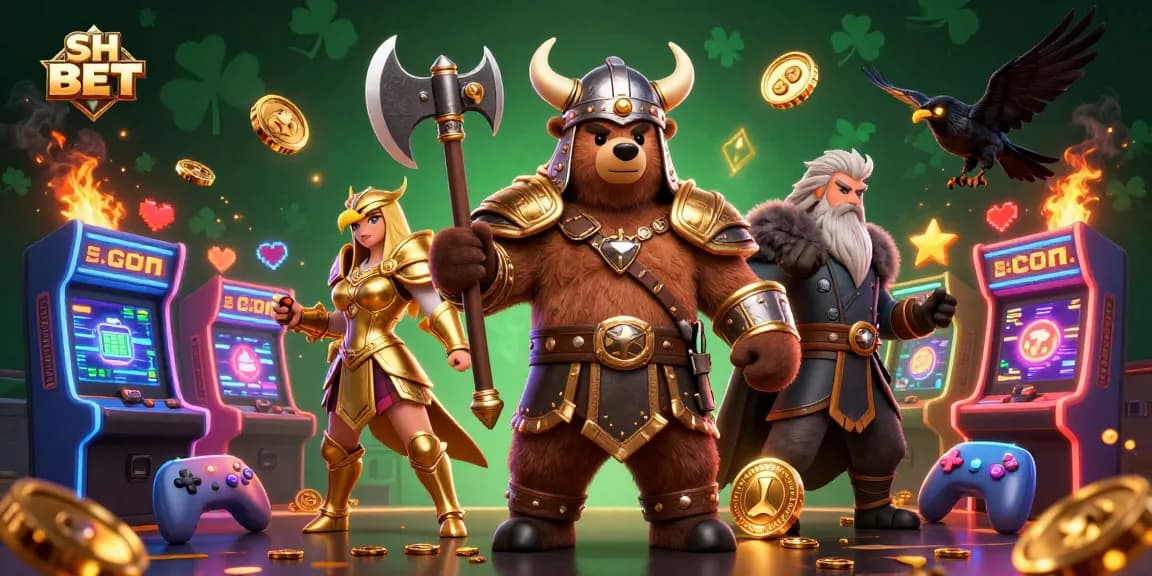 Engage with SH BET and immerse in thrilling casino gaming with a Viking bear and Valkyrie.