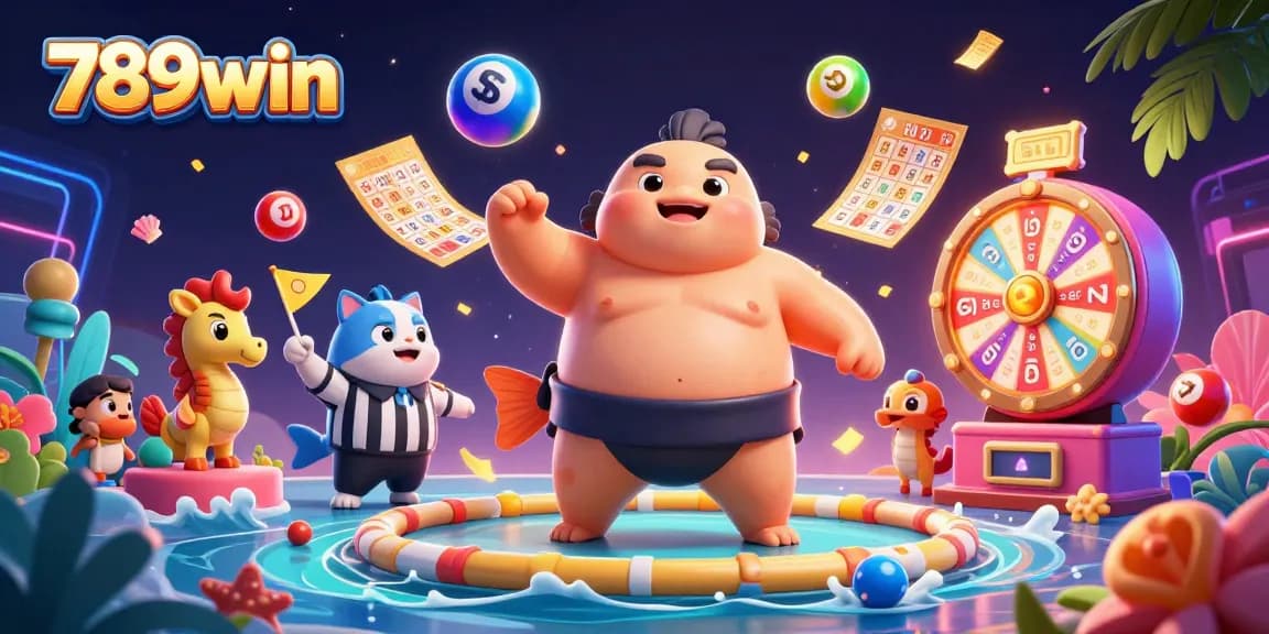 Enjoy thrilling gaming at 789win with vibrant lottery balls, golden tickets, and exciting characters.