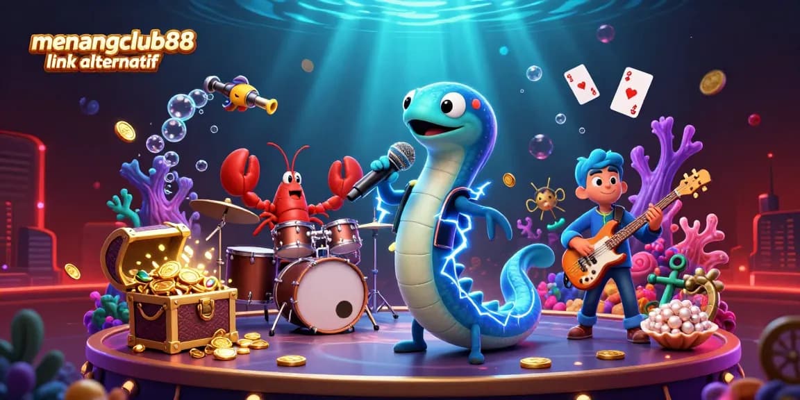 Engage in thrilling play at menangclub88 link alternatif with electrifying underwater casino vibes and dynamic characters.