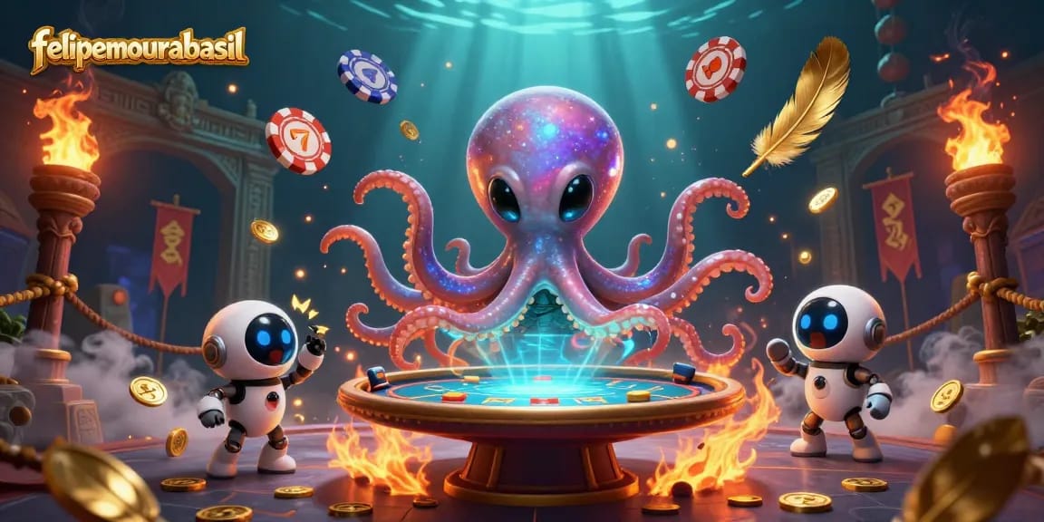 felipemourabrasil betting on an alien poker table, showcasing vibrant gambling elements