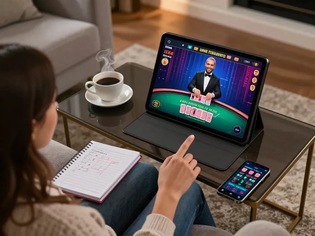Engaging in live dealer blackjack on u888 with cozy home ambiance and strategic gameplay.