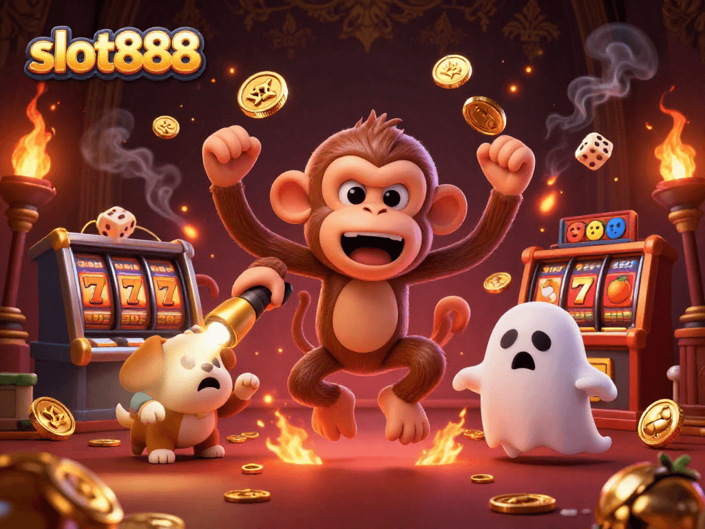 Raih kemenangan besar di slot888 dengan bermain slot gacor dan simbol keberuntungan yang mengelilingi Anda.