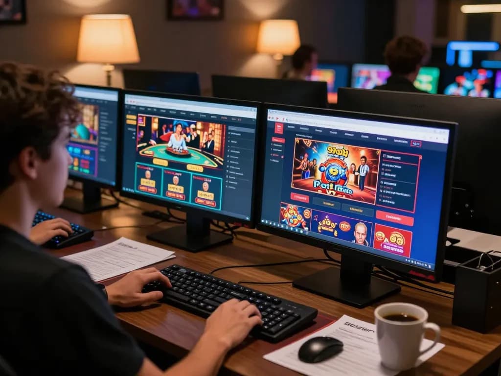 Engaging online gaming session on 99ok platform, showcasing poker and slots interface.