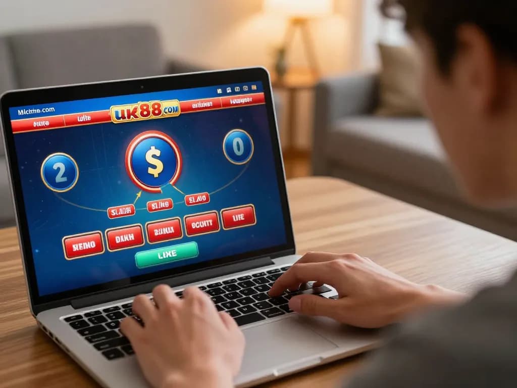 Engaging online gaming experience on uk88 com with live dealer games displayed on the screen
