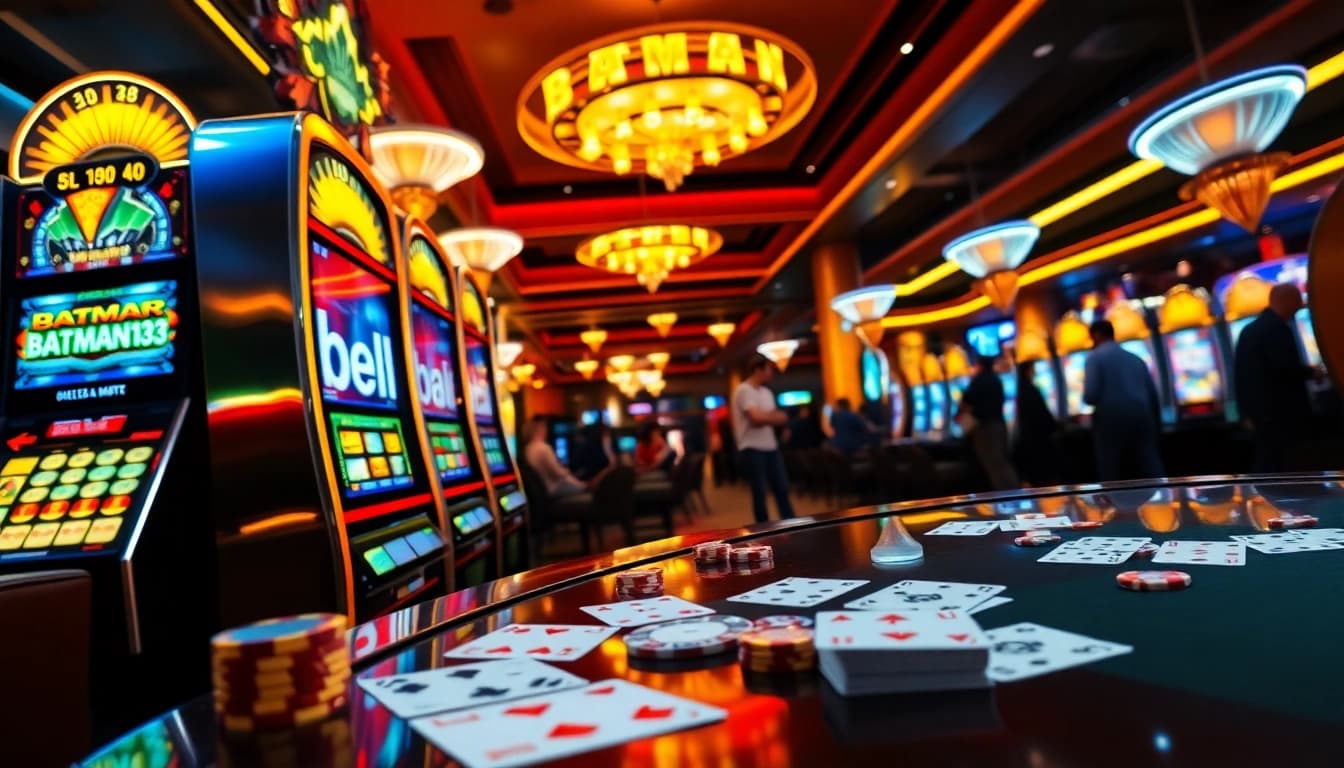 Experience the thrill of batman138 with vibrant slot machines and lively gaming ambiance.