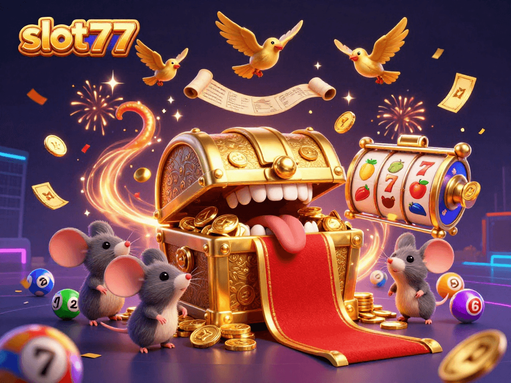 Win big with slot777's vibrant 3D gaming experience showcasing jackpot slots and prizes.