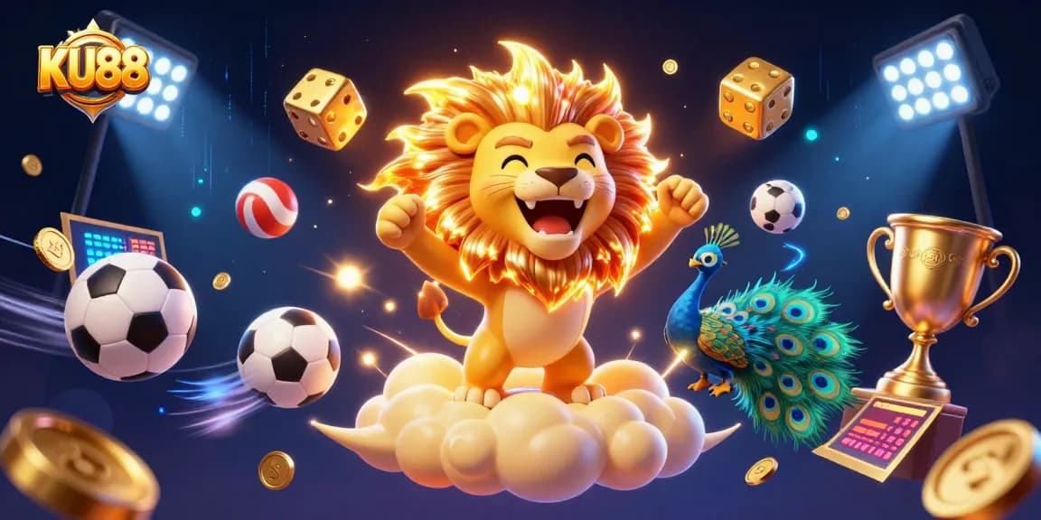 Engage with KU88's thrilling gaming experience featuring dynamic sports action and casino elements.