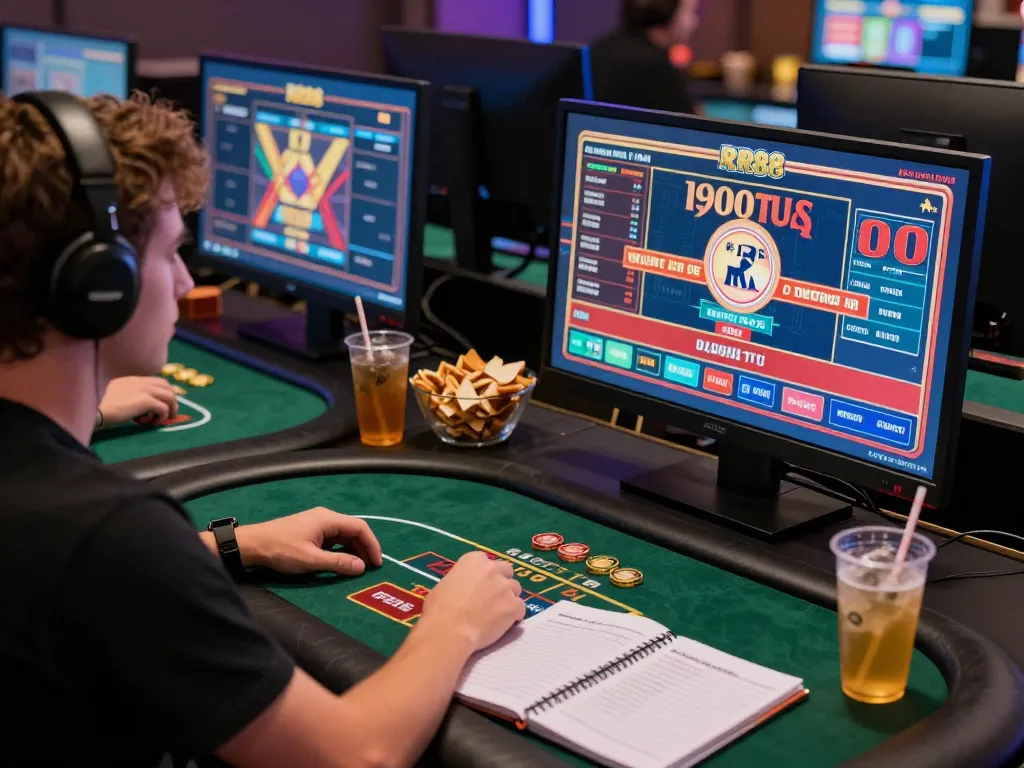 Engaged player explores diverse casino games on RR88, showcasing responsible gaming.