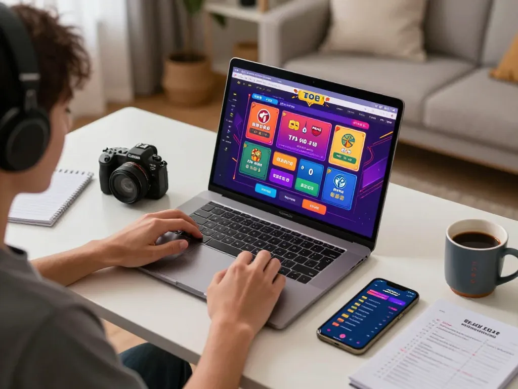 Engaging in a thrilling togel game on a laptop, showcasing vibrant betting options and strategy notes.