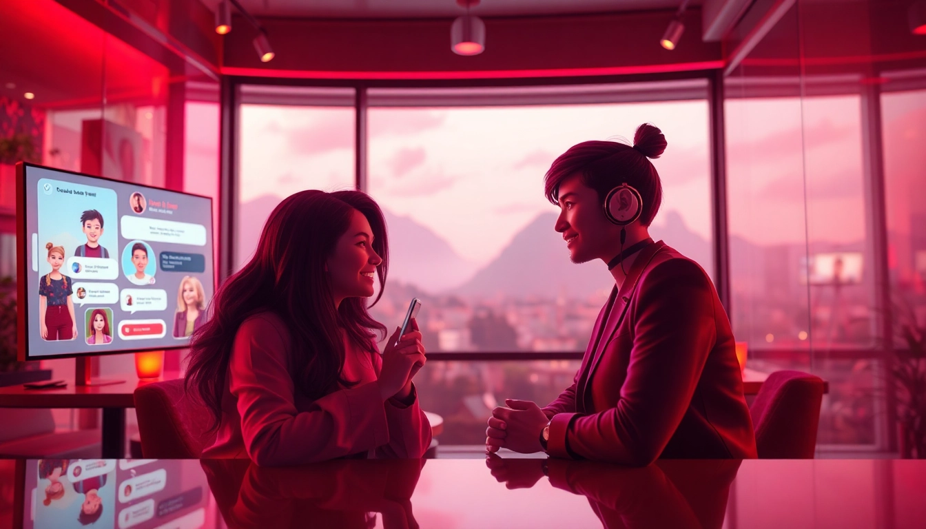 Spicychat AI chatbot interface showcasing vibrant characters and interactive design.