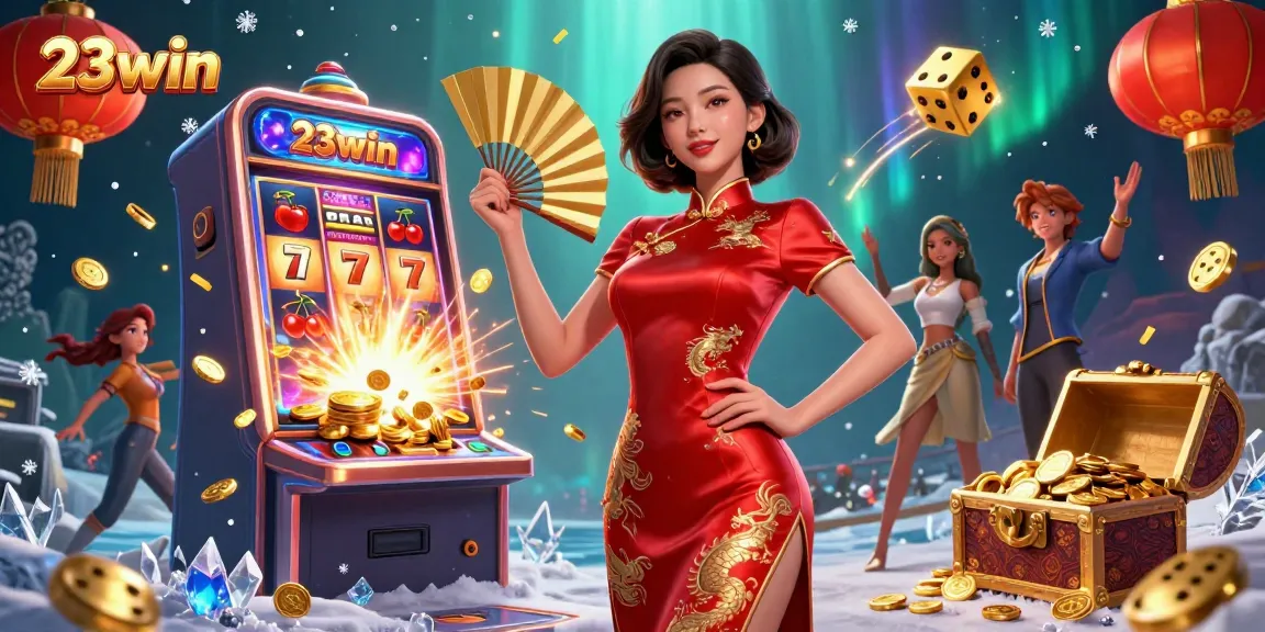 Play slot games and win big with 23win's exciting jackpot features and colorful casino elements.