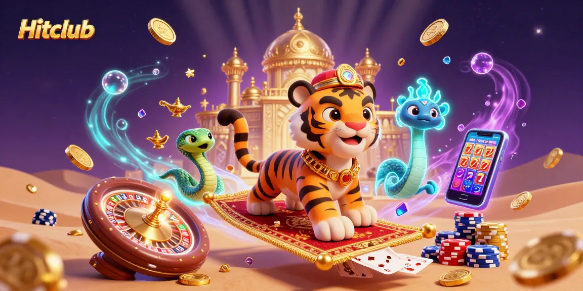 Experience the thrill of gambling at Hitclub with vibrant casino scenes and dynamic gaming elements.