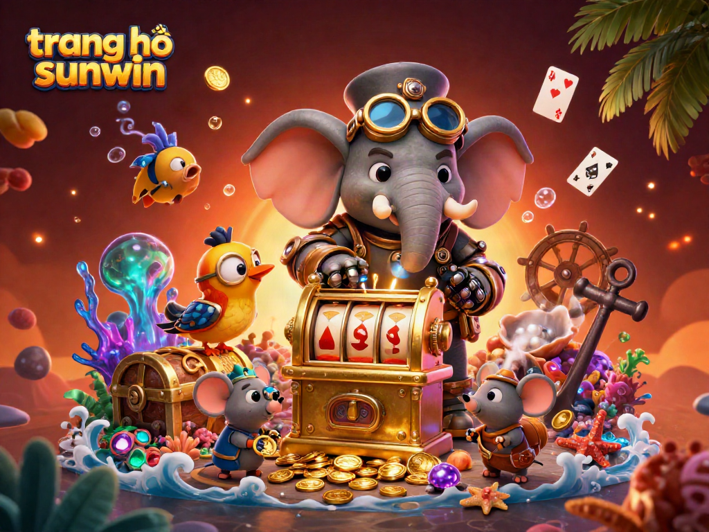 Experience the excitement on trang chủ sunwin with steampunk-themed slot machines and lively casino elements.