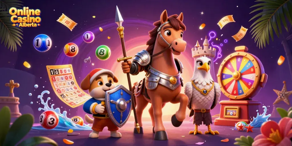 Engage with thrilling experiences at Online Casino Alberta featuring lottery games and vibrant elements.
