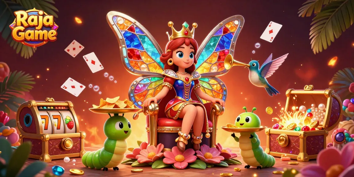 Play thrilling games on Raja Game, featuring vibrant casino elements and stunning characters.