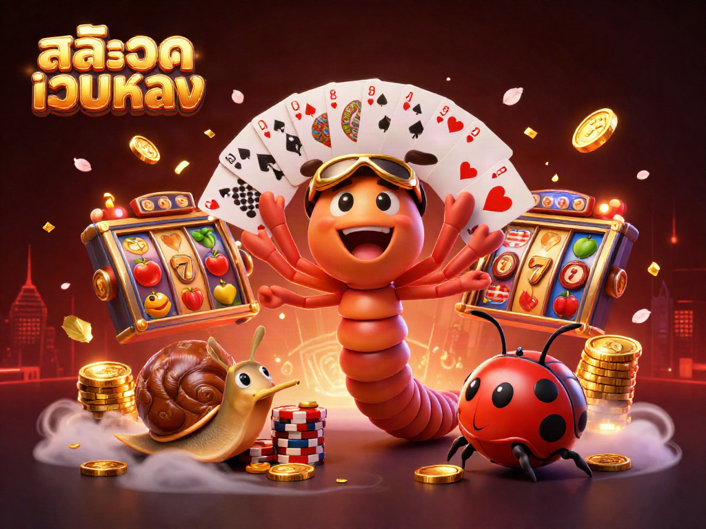 Experience thrilling gameplay with สล็อตเว็บตรง in an exciting casino scene featuring colorful characters and vibrant game elements.