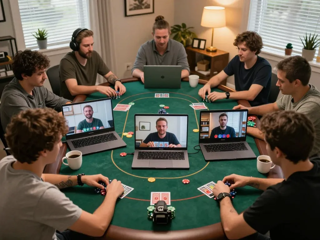 KONG88 players engaging in action-packed online poker gameplay with chips and cards visible.