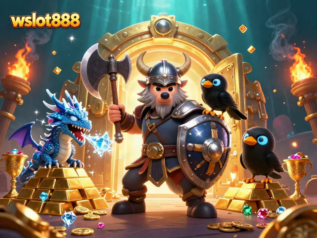Menangkan jackpot di wslot888 dengan ilustrasi kasino berwarna-warni dan penuh aksi.