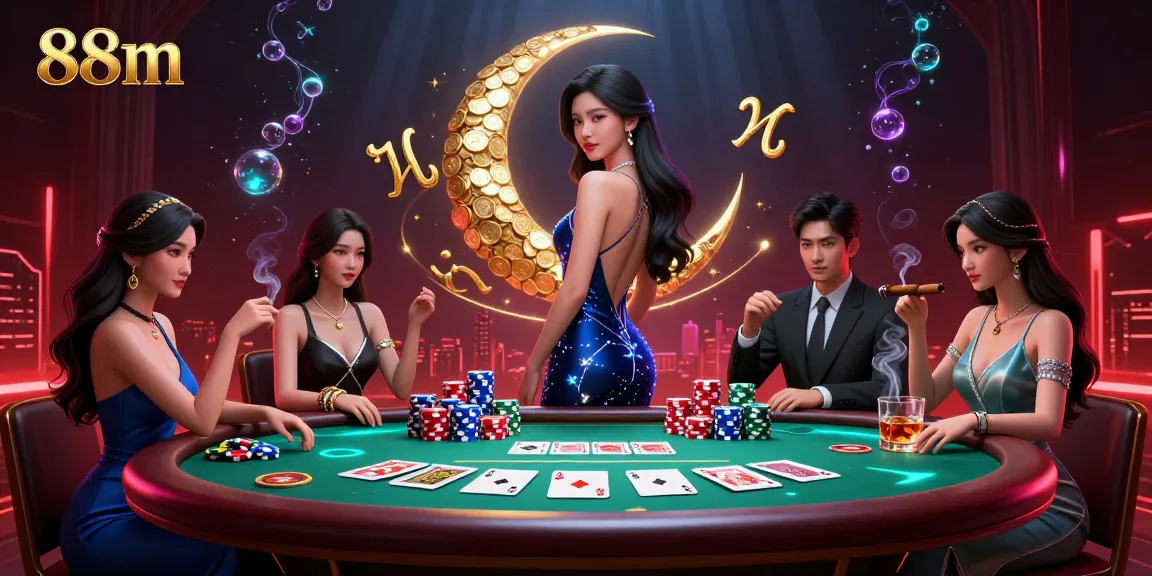 Experience dynamic gambling action with 88m on a vibrant poker scene featuring exciting elements.