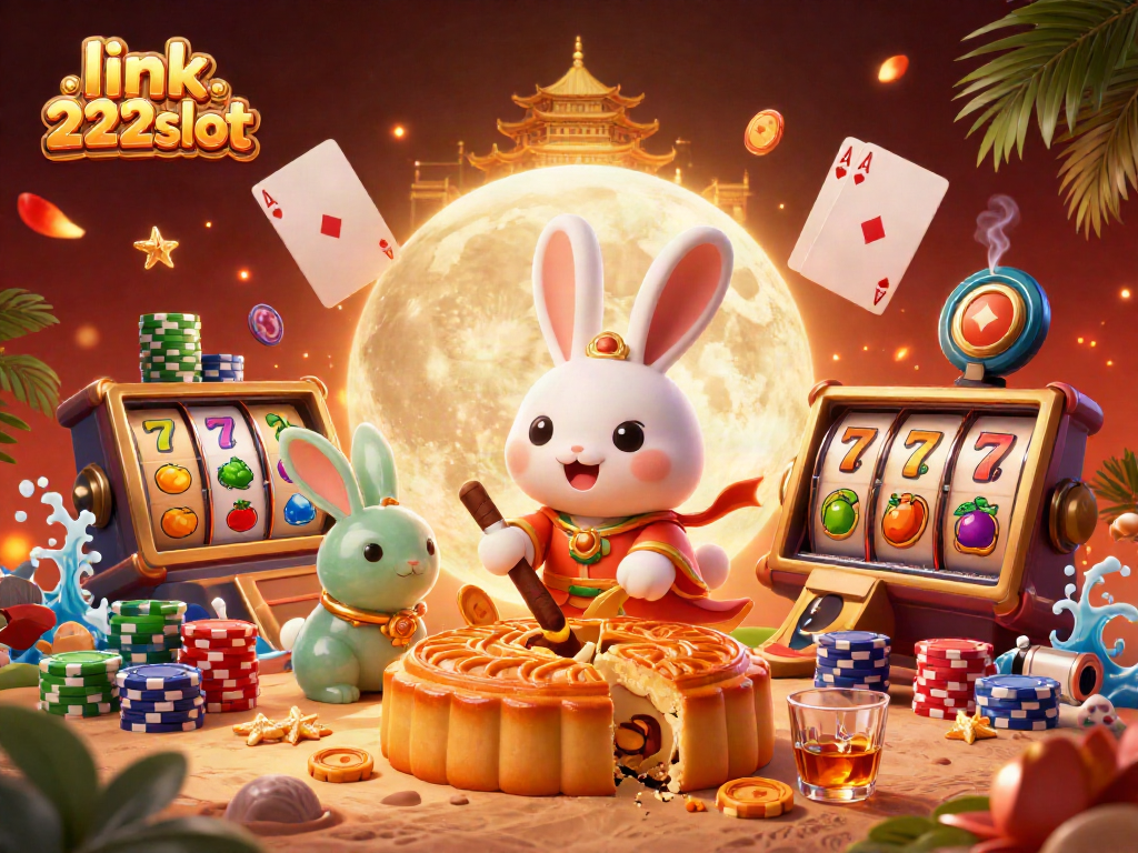 Permanian slot menang besar dengan link 222slot, menampilkan kelinci bulan dan simbol slot