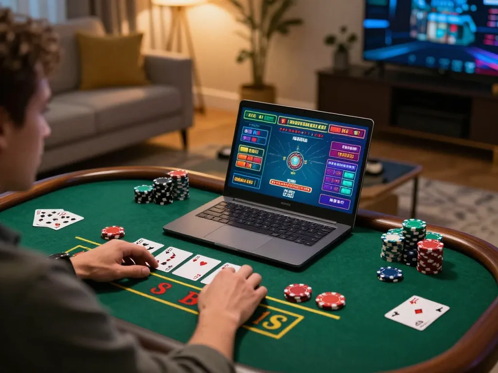 Engaging in live dealer blackjack on bl555, showcasing online casino excitement and strategy.