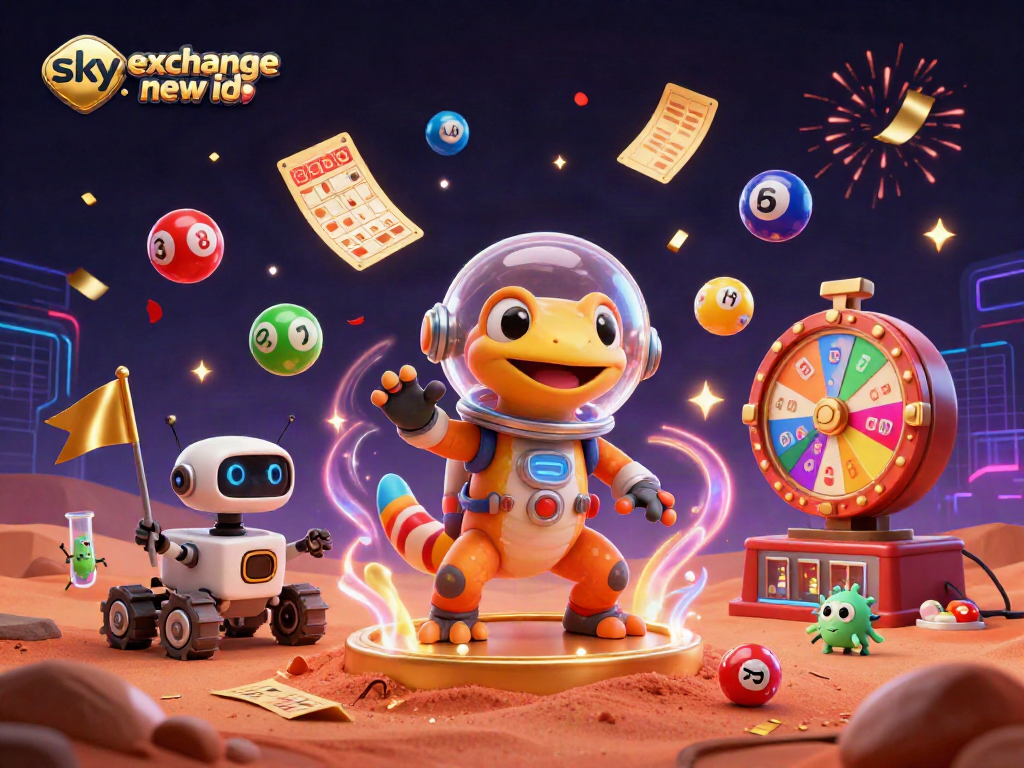 Experience the thrill of betting with sky exchange new id in this vibrant 3D casino scene.