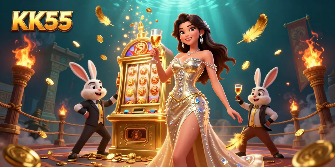 Experience the thrill of KK55 with lavish jackpots and vibrant casino elements.