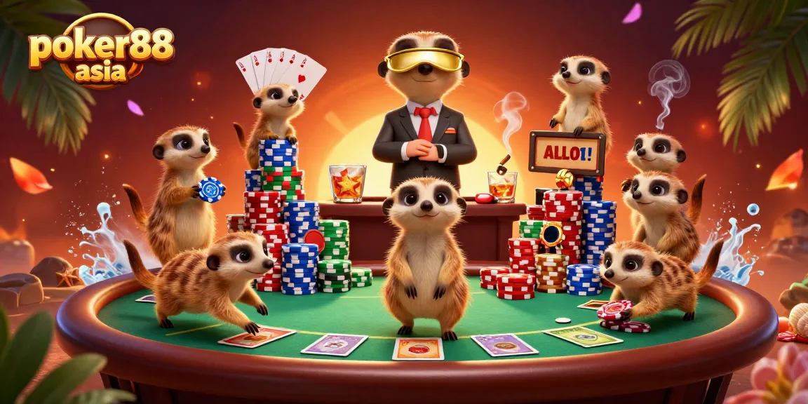 Raih kemenangan di poker88 asia bersama meercats yang cerdas, berdagang chip dengan strategi cerdas.