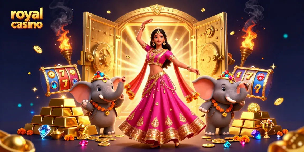 Engage with royal casino gaming, featuring vibrant characters and dynamic slot elements bursting with excitement.