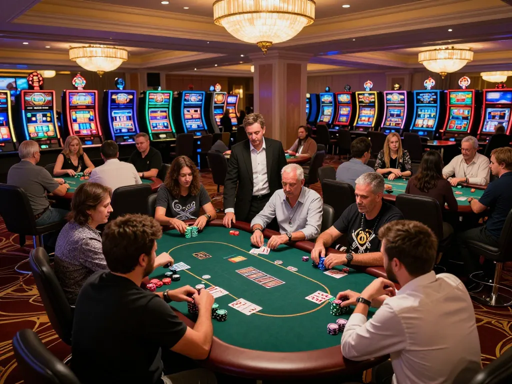 Players enjoying a thrilling game at open88 casino, immersed in the exciting atmosphere.