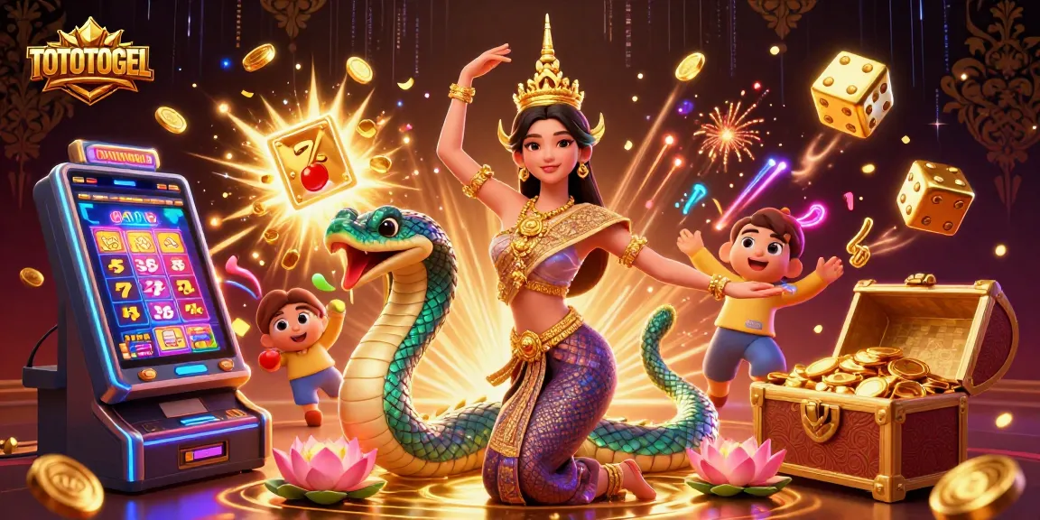 TOTOTOGEL showcases dynamic casino action with vibrant characters in a thrilling 3D illustration