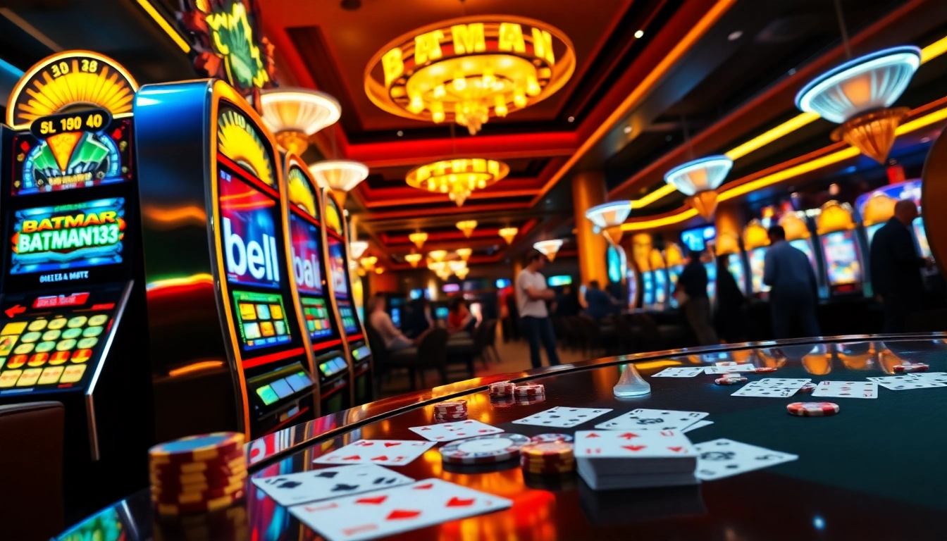 Experience the thrill of batman138 with vibrant slot machines and lively gaming ambiance.
