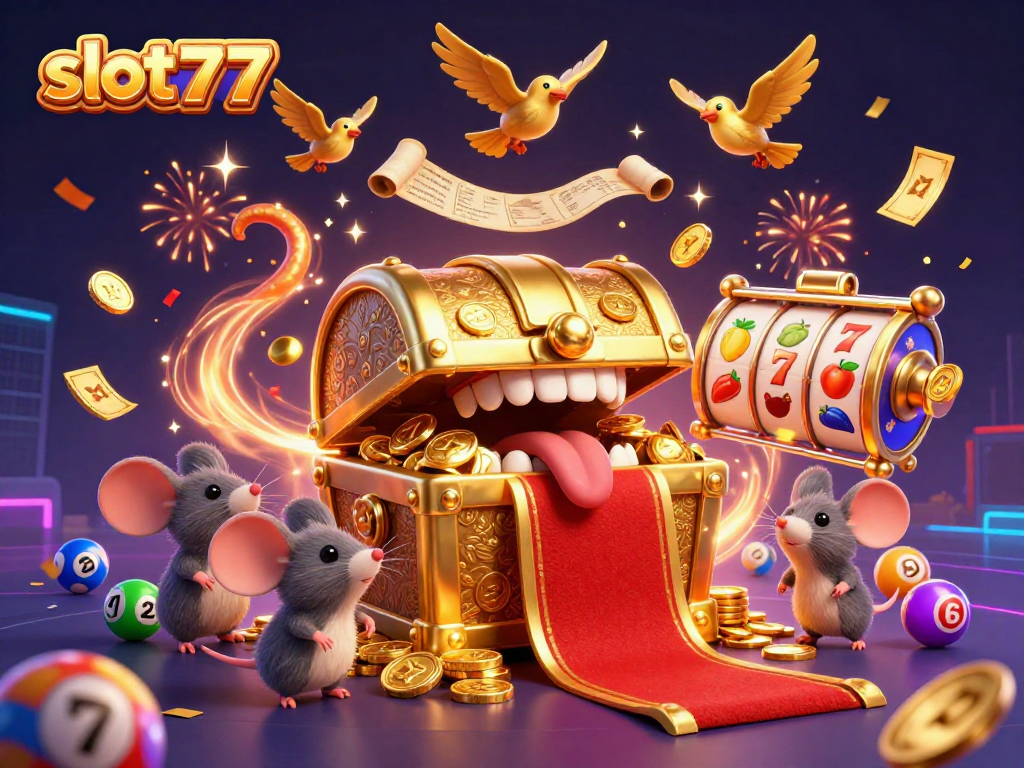 Win big with slot777's vibrant 3D gaming experience showcasing jackpot slots and prizes.