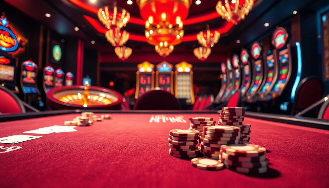SODO CASINO offers thrilling gaming experiences at luxurious tables with poker chips and roulette wheels.