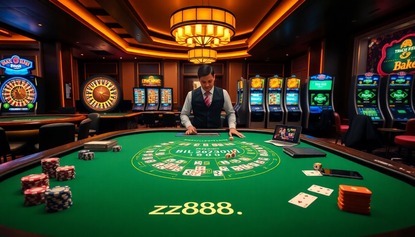 hz88.forum showcasing professional card dealing and strategic betting at a luxury casino table
