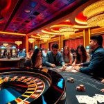 Experience the thrilling atmosphere at Nhà cái RR88 with vibrant casino games and excited players.